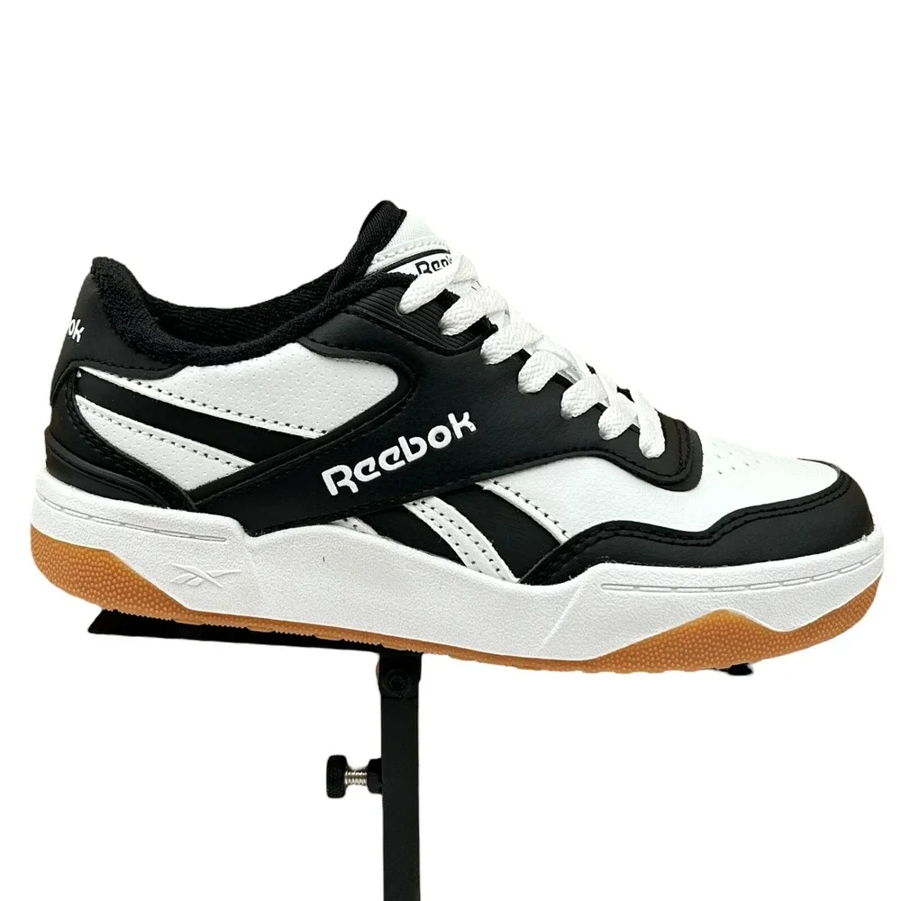 Reebok Court Drift Youth Boys Casual Sneakers Size 1Y Black/White Lace up Shoes